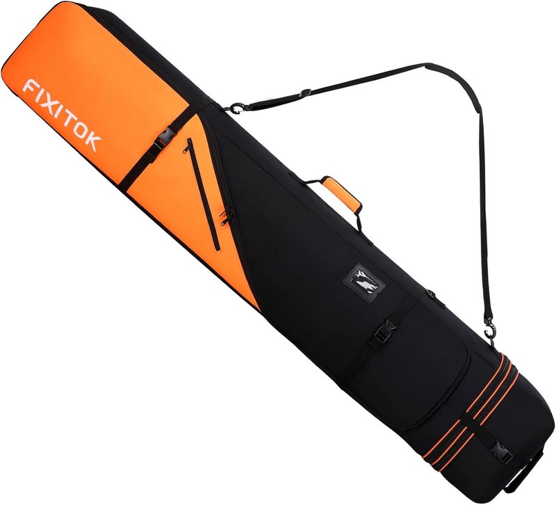 FIXITOK Snowboard & Ski Bag for Air Travel, Waterproof Full Padded Snowboard Bag Fit Board, Boots, Clothes, Helmet and Gear, Adjustable Length Ski Bag(157CM-181CM) - Image 1